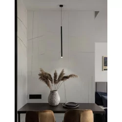 LUCES BALA LE43236 black hanging lamp long tube 72cm LED 6W