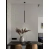 LUCES BALA LE43236 czarna lampa wisząca długa tuba 72cm LED 6W