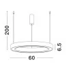 LUCES BARI LE43274/5/6 hanging lamp LED large ring 60cm, 80cm, 100cm