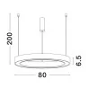 LUCES BARI LE43274/5/6 hanging lamp LED large ring 60cm, 80cm, 100cm