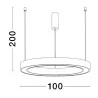 LUCES BARI LE43274/5/6 hanging lamp LED large ring 60cm, 80cm, 100cm