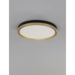 LUCES BANE LE43228/9 lampa sufitowa plafon LED czarno-złota 40cm, 50cm