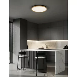 LUCES BANE LE43228/9 lampa sufitowa plafon LED czarno-złota 40cm, 50cm