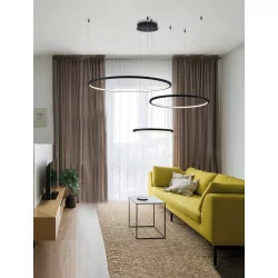 LUCES ABAJO LE43296/7/8 duża lampa wisząca LED złota, czarna, biała