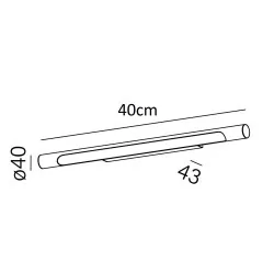 AQFORM Thin Tube TWIST LED hermetic kinkiet 26556 40cm łazienkowy IP44