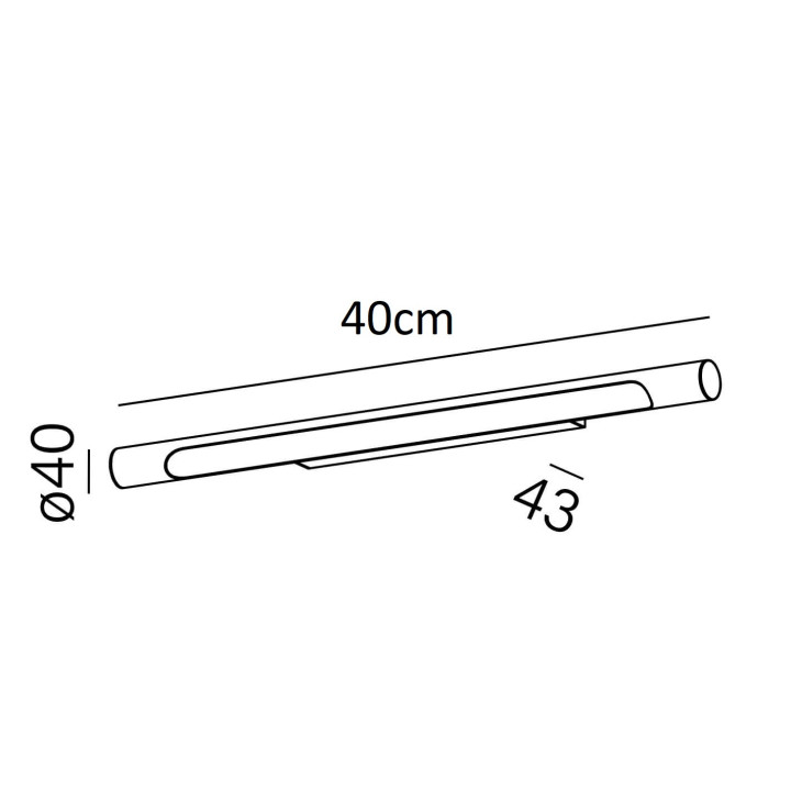 AQFORM Thin Tube TWIST LED hermetic wall 26556 40cm IP44 bathroom