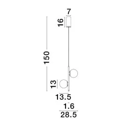 LUCES ABALA LE43308 lampa wisząca 16W