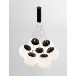 LUCES ABALA LE43309 hanging lamp LED black and 7 white balls