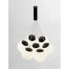 LUCES ABALA LE43309 hanging lamp LED black and 7 white balls