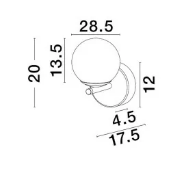 LUCES ABALA LE43310 KINKIET 8W