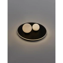 LUCES ABRAS LE43317 lampa sufitowa 40W z dwoma kulami aluminium/akryl