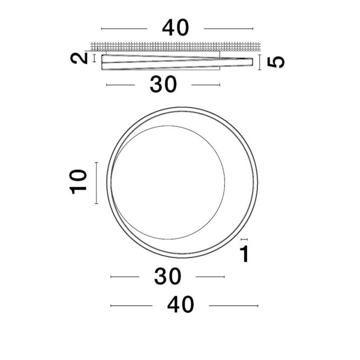 LUCES ACAPA LE43328/30 lampa sufitowa 30W okrągła w dw&oacute;ch kolorach
