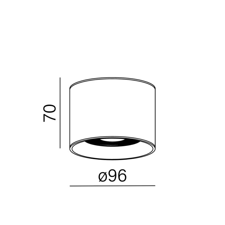 AQform ONLY round mini 230V exterior surface 47018 LED 8W IP65