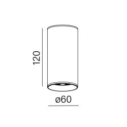 AQFORM PET LED 230V exterior natynkowy 47029 tuba sufitowa LED IP65