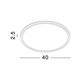 LUCES ACISA LE43340/1 lampa sufitowa 36W biała/czarna elegancka lampa