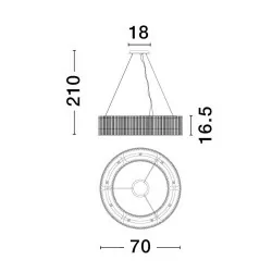 LUCES ACTUN LE43343 lampa wisząca 5W czarna rodzaj trzonka: G9 moc 8W