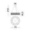 LUCES ACTUN LE43343 lampa wisząca 5W czarna rodzaj trzonka: G9 moc 8W