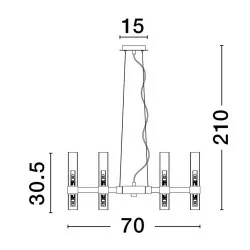 LUCES ACTUN LE43345 czarna lampa wisząc moc: 5W trzonek żarówki: G9