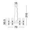 LUCES ACTUN LE43345 czarna lampa wisząc moc: 5W trzonek żarówki: G9