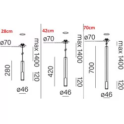 AQFORM MODERN GLASS mini LED G/K suspended 59877/8/9 for G/K ceilings