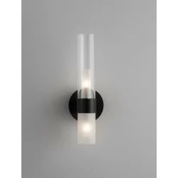 LUCES ACUNA LE43348 WALL LAMP 5W black single oblong metal/glass