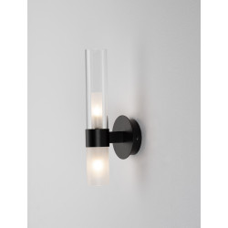 LUCES ACUNA LE43348 WALL LAMP 5W black single oblong metal/glass