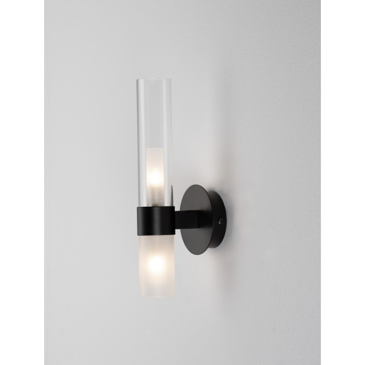 LUCES ACUNA LE43348 KINKIET 5W czarny pojedynczy podłużny metal/szkło