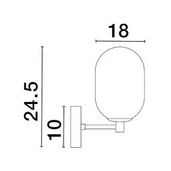 LUCES BADESI LE43352 KINKIET kształt kuli, kolor złoty moc: 5W