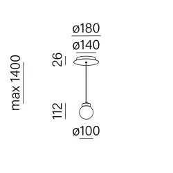 AQFORM MODERN BALL simple mini LED suspended 59876 ball lamp 10cm