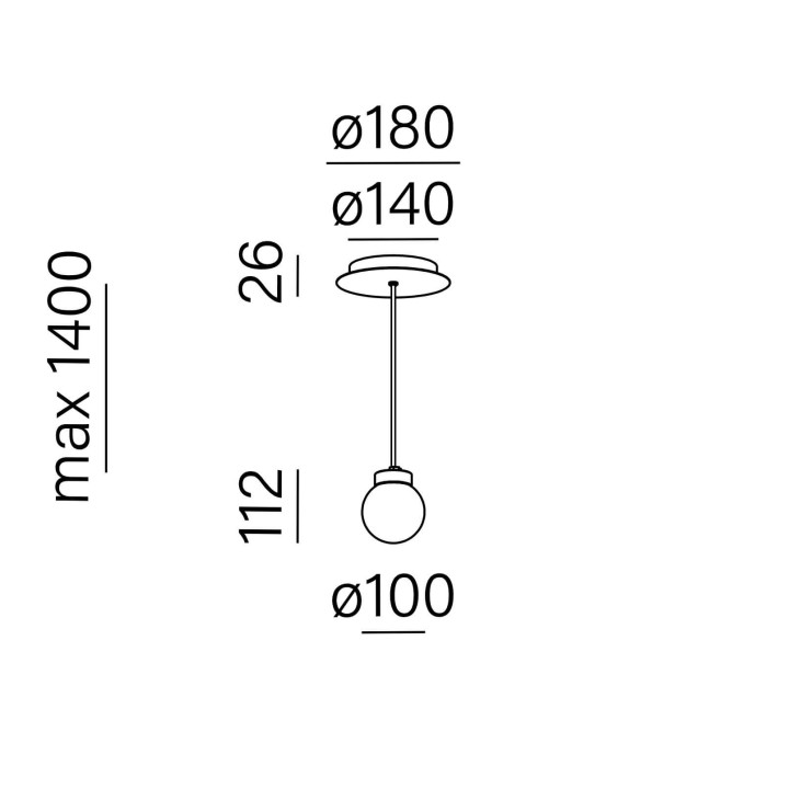 AQFORM MODERN BALL simple mini LED zwieszany 59876 lampa kula 10cm