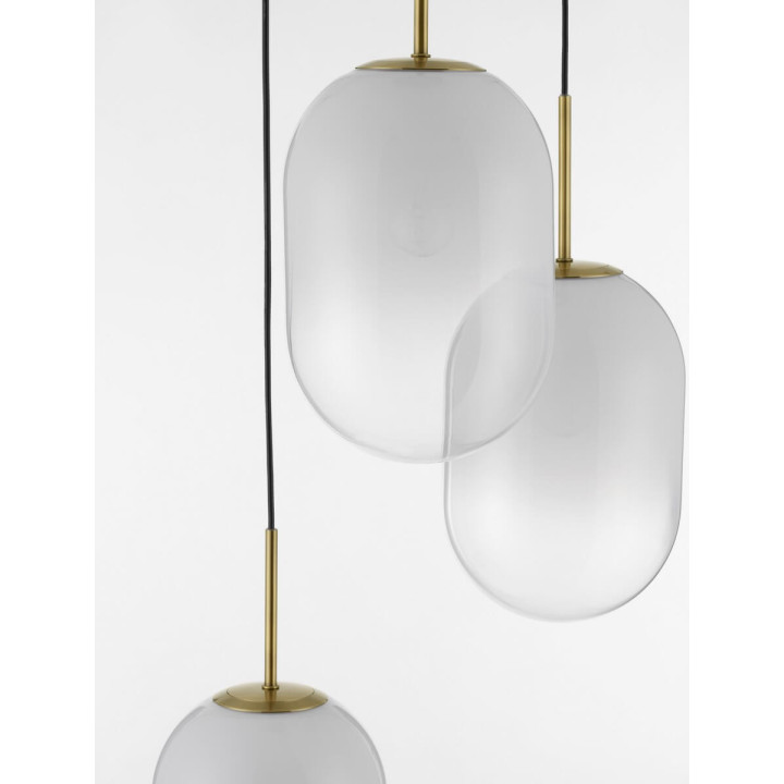 LUCES ACUYO LE43358 złota lampa wisząca 12W 3 kule moc zasilania: 12W