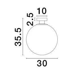 LUCES ADELA LE43359 złota lampa sufitowa 12W możliwość ściemniania E27