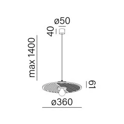 AQFORM IKI e27 suspended 59871 grey, graphite, orange