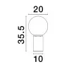 LUCES ADELA LE43360 lampa stołowa LED 12W kolor złoty gwint: E27