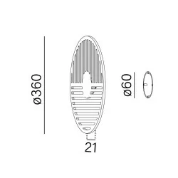 AQFORM IKI round LED kinkiet 26563 pomarańczowy, popielaty, grafitowy