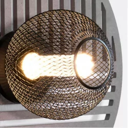 AQFORM IKI round E27 wall sconce 26561 openwork panel 36cm