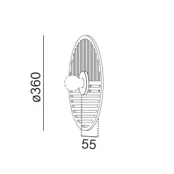 AQFORM IKI round E27 kinkiet ścienny 26561 ażurowy panel 36cm