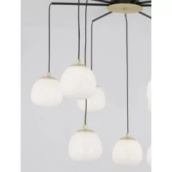 LUCES ADOBE LE43365  lampa wisząca 5W złota 8 kloszy ściemniana G9