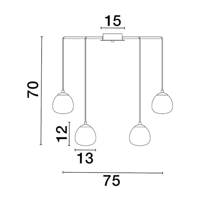 LUCES ADOBE LE43364 hanging lamp 5W gold 8 shades dimmable