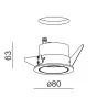 AQFORM PUTT midi hermetic LED wpuszczany 38045 oprawa łazienkowa IP54