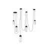 LUCES BADEN LE43371 black dimmable pendant lamp with 5 shades 5W