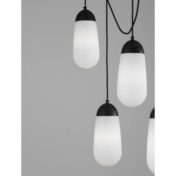 LUCES BADEN LE43373 lampa wisząca 5 kloszy ściemnialna żar&oacute;wka