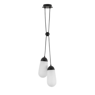 LUCES BADEN LE43375 lampa wisząca z 2 kloszami, ściemniana żar&oacute;wka
