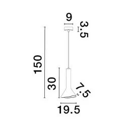 LUCES BADOW LE43376 gray hanging lamp, dimmable, socket type:E14