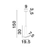 LUCES BADOW LE43376 gray hanging lamp, dimmable, socket type:E14