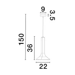 LUCES BADOW LE43377 wykonana z betonu lampa wisząca 5W ściemniana