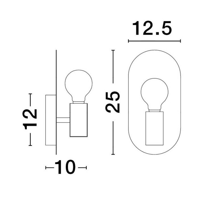 LUCES BAJIO LE43383 dimmable LED wall lamp 12W gold color