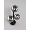 LUCES PARLA LE43389 black glass LED wall lamp 5W ball-shaped lampshade