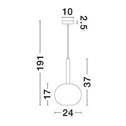 LUCES BAJOS LE43390 ściemniana lampa wisząca kolor złoty 5W