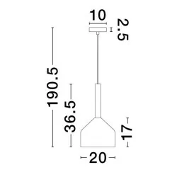 LUCES BAJOS LE43391 lampa wisząca 5W ściemniana żarówka G9 kolor złoty